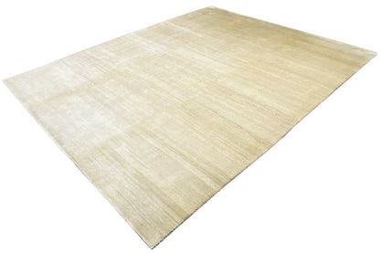 Light beige Gabbeh rug, rectangular, subtle line pattern, even texture