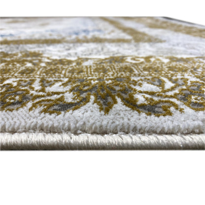 Carpet edge with a relief-like texture and surrounding ornamental border, 170x240 cm