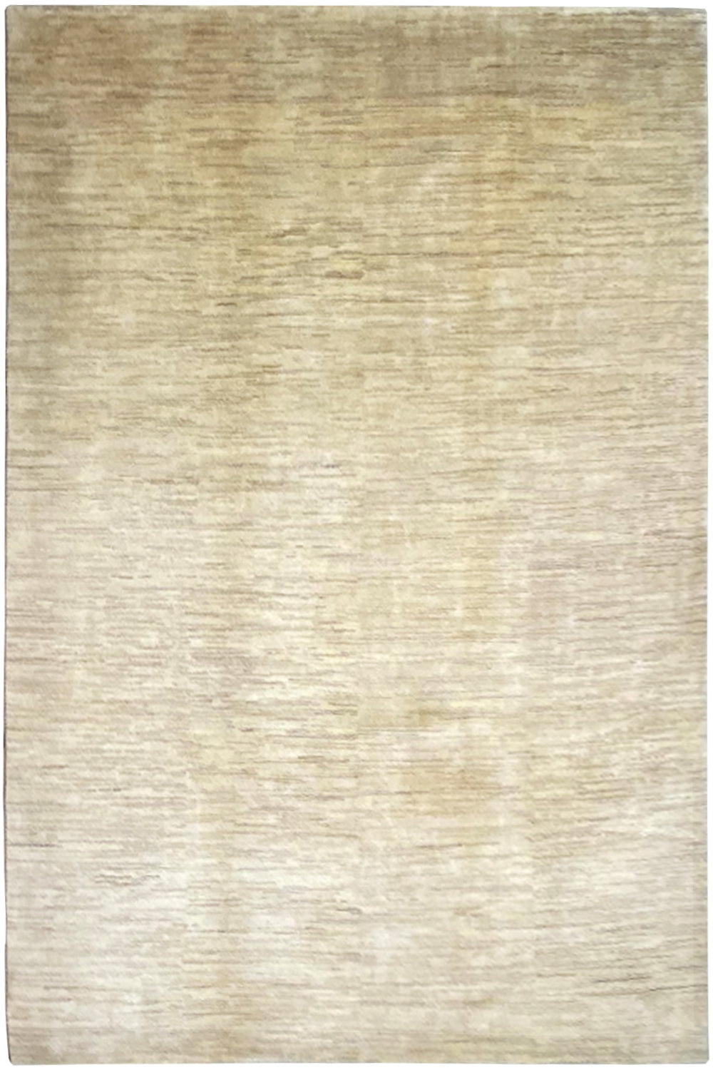 Gabbeh rug 338x250 cm, light beige with a fine, irregular pattern texture