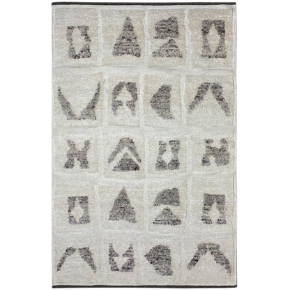 Berber rug 250x169 cm with a beige base and gray diamond patterns