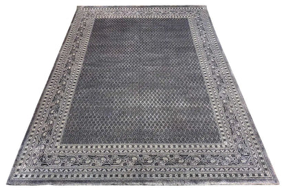 Teppich Botte Mir 236x174 cm, anthrazit mit umlaufendem Muster-Rahmen