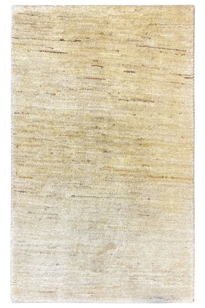 Gabbeh rug, rectangular, natural beige, fine texture, even surface
