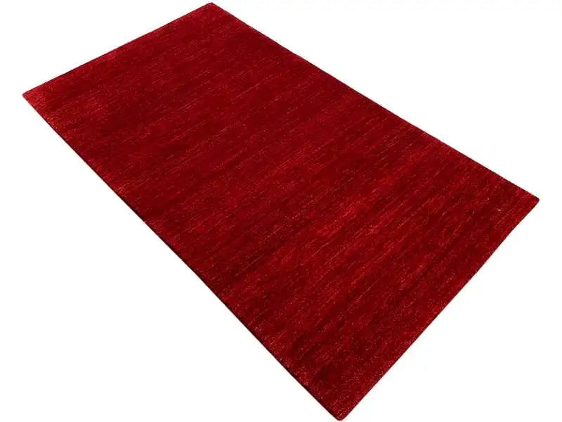 Gabbeh rug 161x93 cm, dark red rectangle, laid diagonally, mottled texture