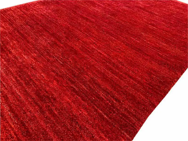 Gabbeh rug 161x93 cm, dark red surface, diagonal, mottled pile