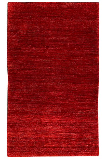 Gabbeh rug 161x93 cm, dark red, rectangular, low pile, mottled lines