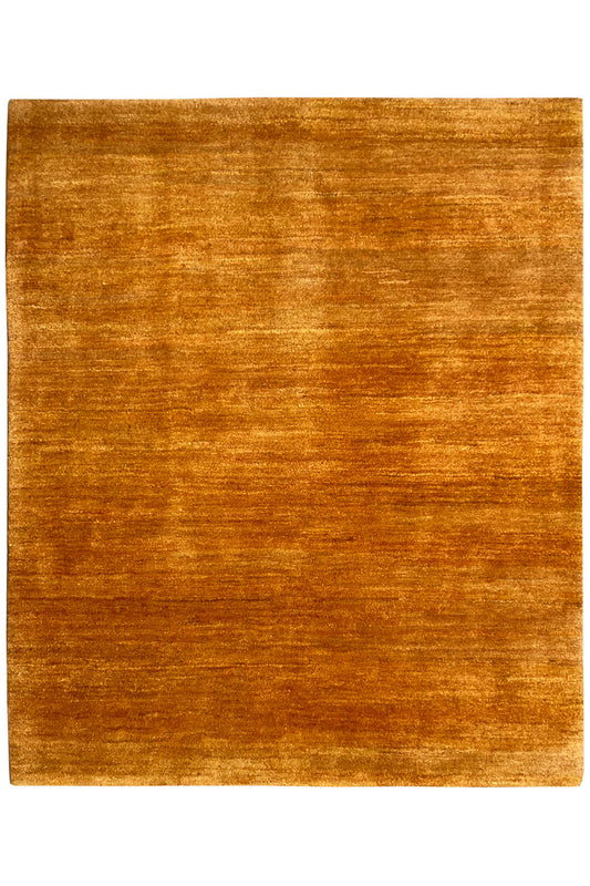 Gabbeh rug 159x134 cm ochre-brown with a clear rectangular border