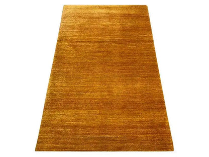 Ochre Gabbeh rug with a short, even pile, rectangular