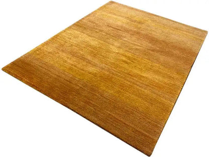 Gabbeh rug, rectangular, vertically angled, honey-brown pattern, short pile