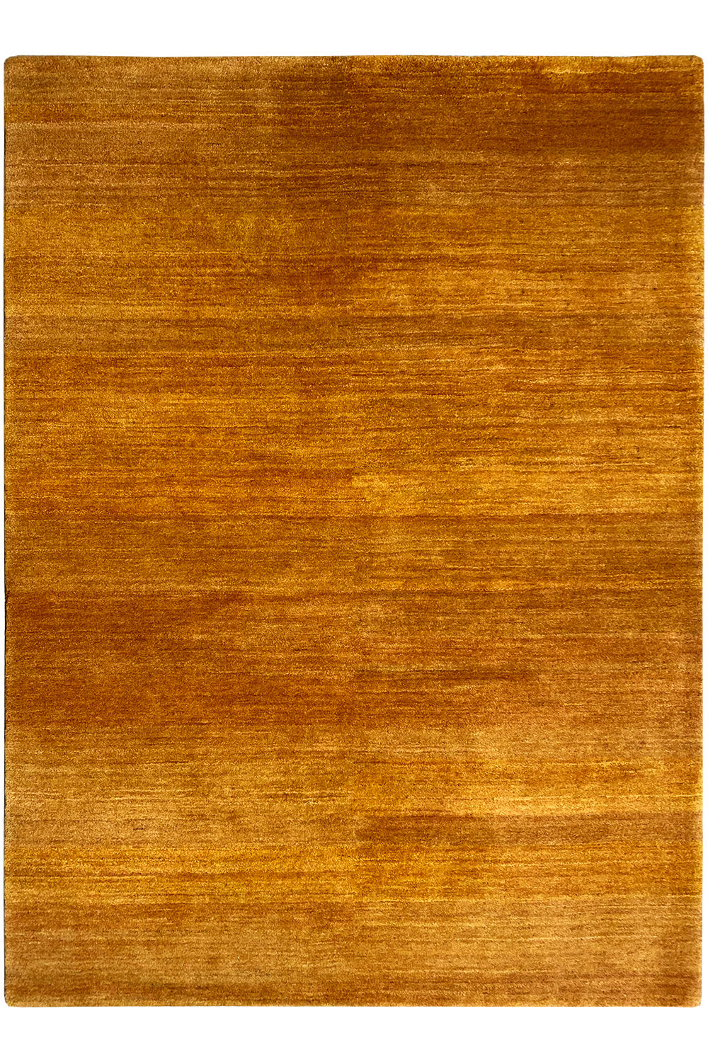 Gabbeh rug, rectangular, front view, honey brown with a fine texture, short pile