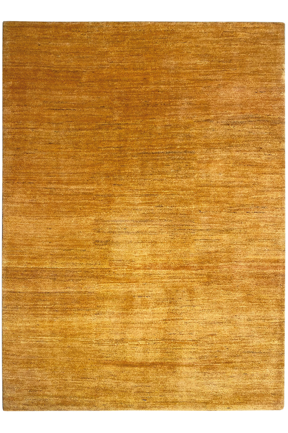 Gabbeh rug 237x168 cm, rectangular, golden-brown woven pattern with a light area.
