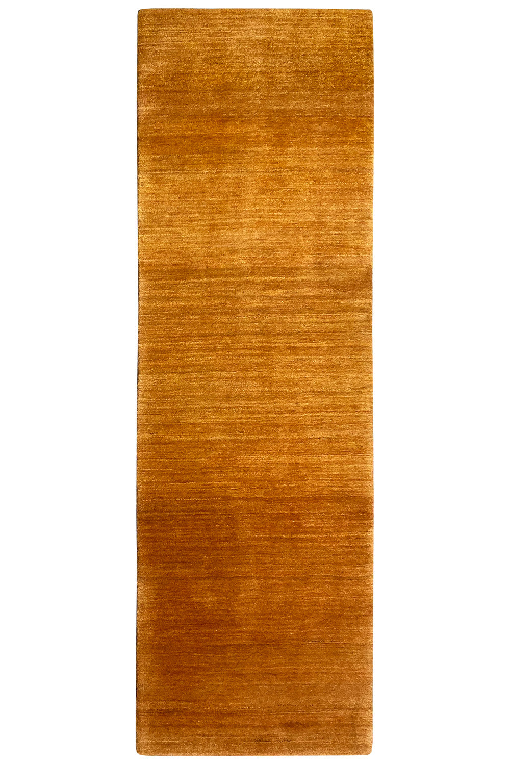 Rectangular honey-brown runner rug with a uniform, fine woven texture.