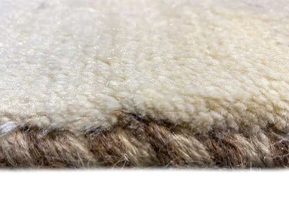 Gabbeh rug, close-up of the pile surface with light and brown shimmer