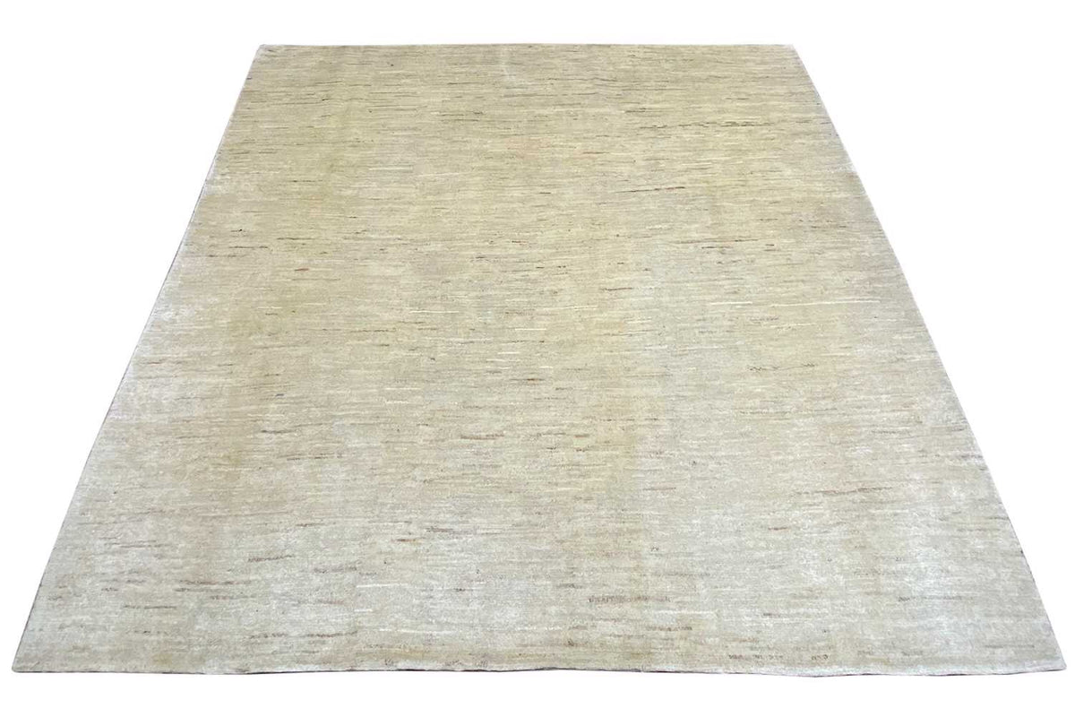 Gabbeh rug 190x201 cm, light beige, wide top view, fine pattern