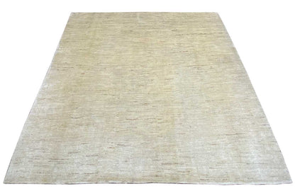 Gabbeh rug 190x201 cm, light beige, wide top view, fine pattern