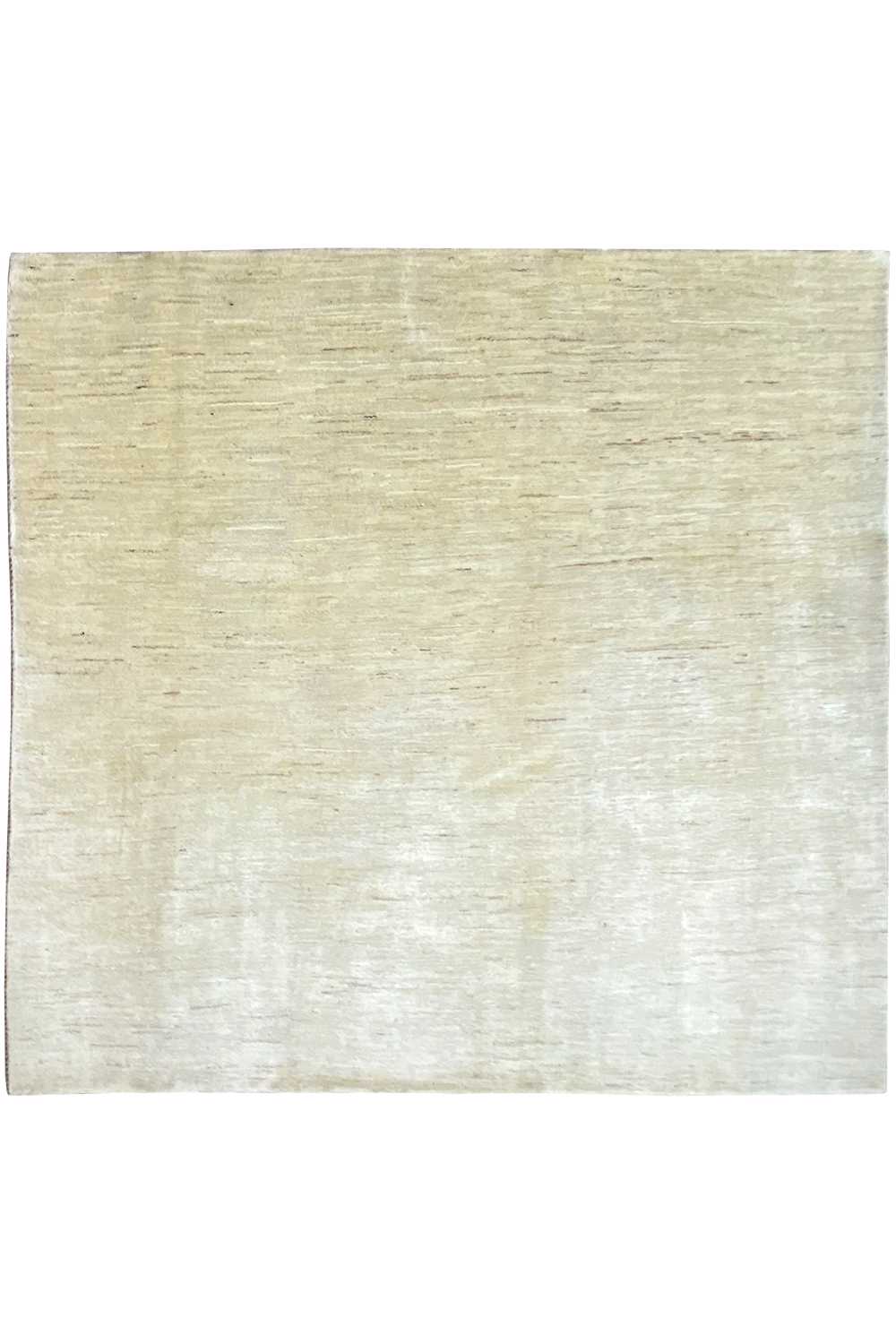 Gabbeh rug 190x201 cm, light beige, flat-lying, uniform surface texture