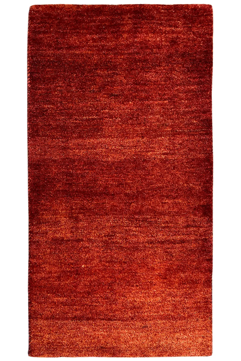 Gabbeh rug, red rectangle, distinct border, flat-weave look