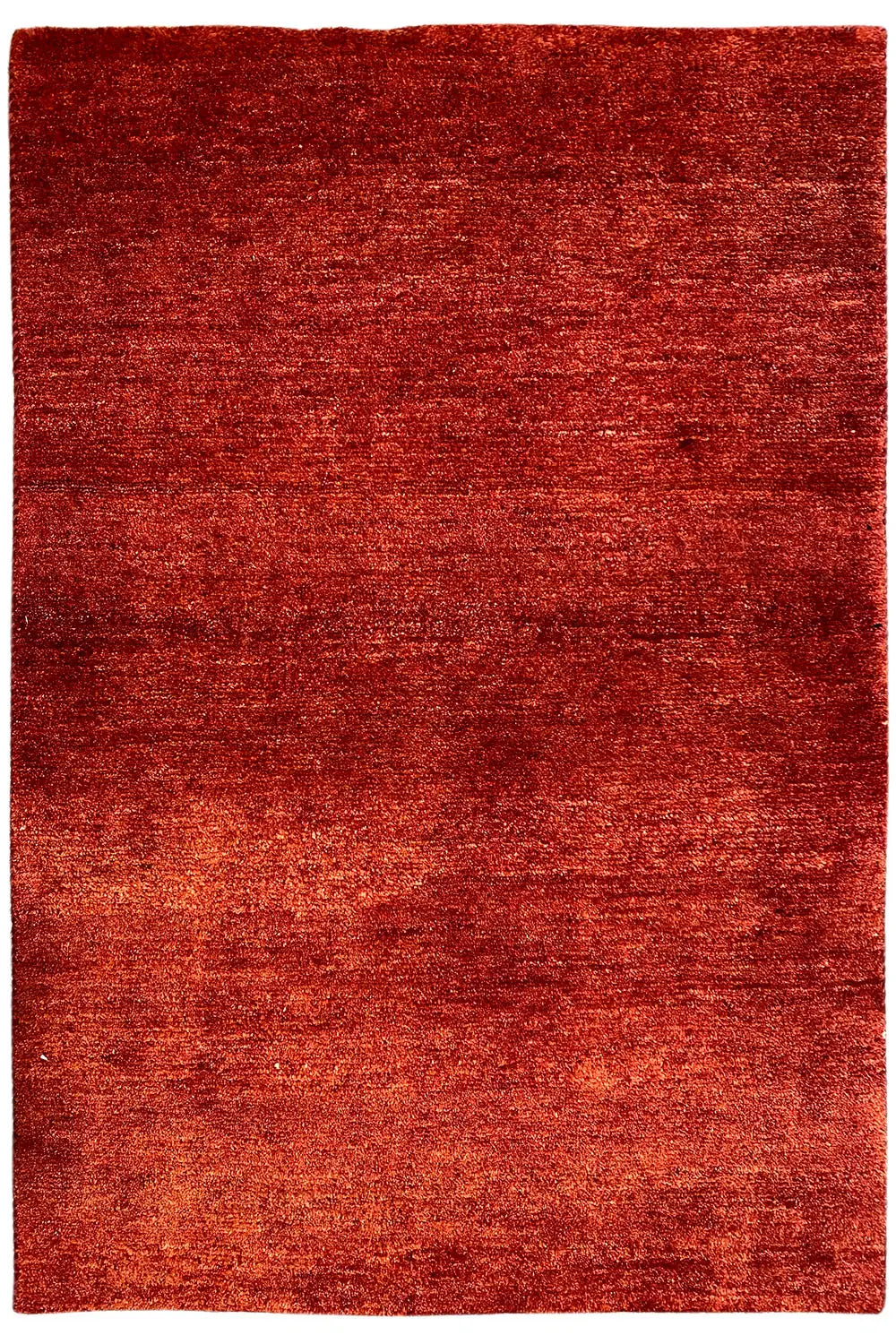 Gabbeh rug in reddish brown, rectangular, even low pile, 150x102 cm