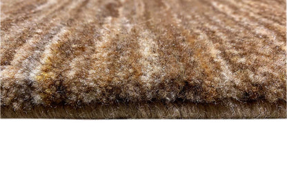 Carpet pile in warm brown, dense and short-pile
