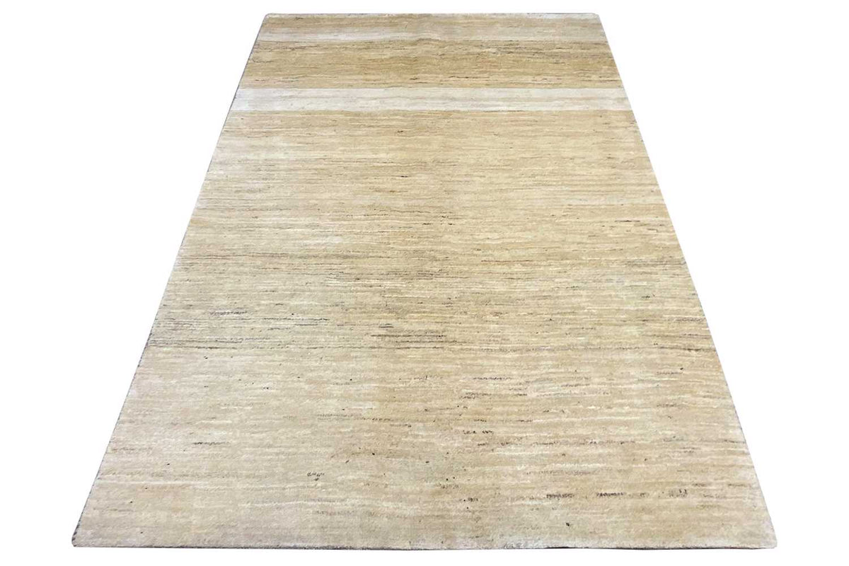 Rug 209x145 cm, beige Gabbeh look with a subtle textured pattern