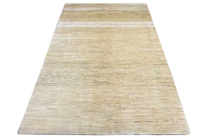 Rug 209x145 cm, beige Gabbeh look with a subtle textured pattern