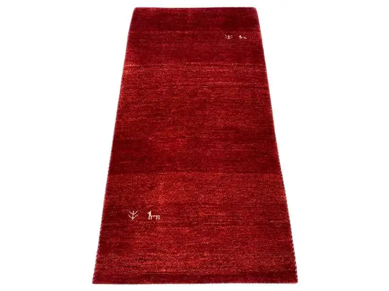 Gabbeh rug, rectangular, red, 140x67 cm