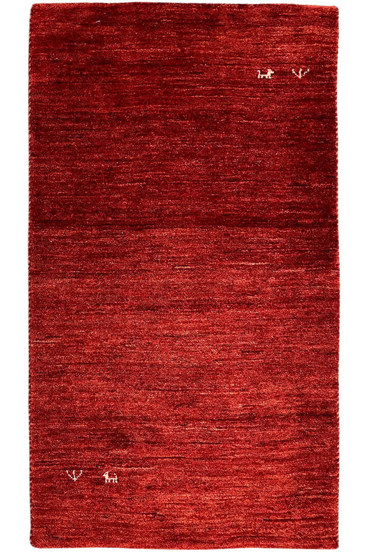 Gabbeh rug 133x70 cm, mottled reddish-brown, even surface with small ornaments