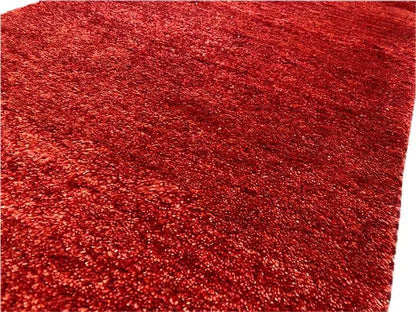 Gabbeh rug, red pile surface with a dense, fine weave pattern