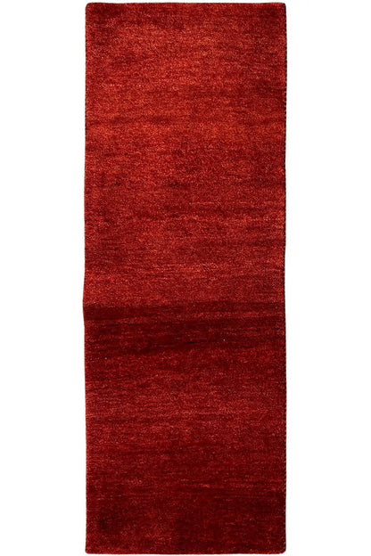 Gabbeh runner rug, red, rectangular, even pile height