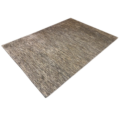 Gabbeh rug with beige, mottled flat weave, rectangular shape