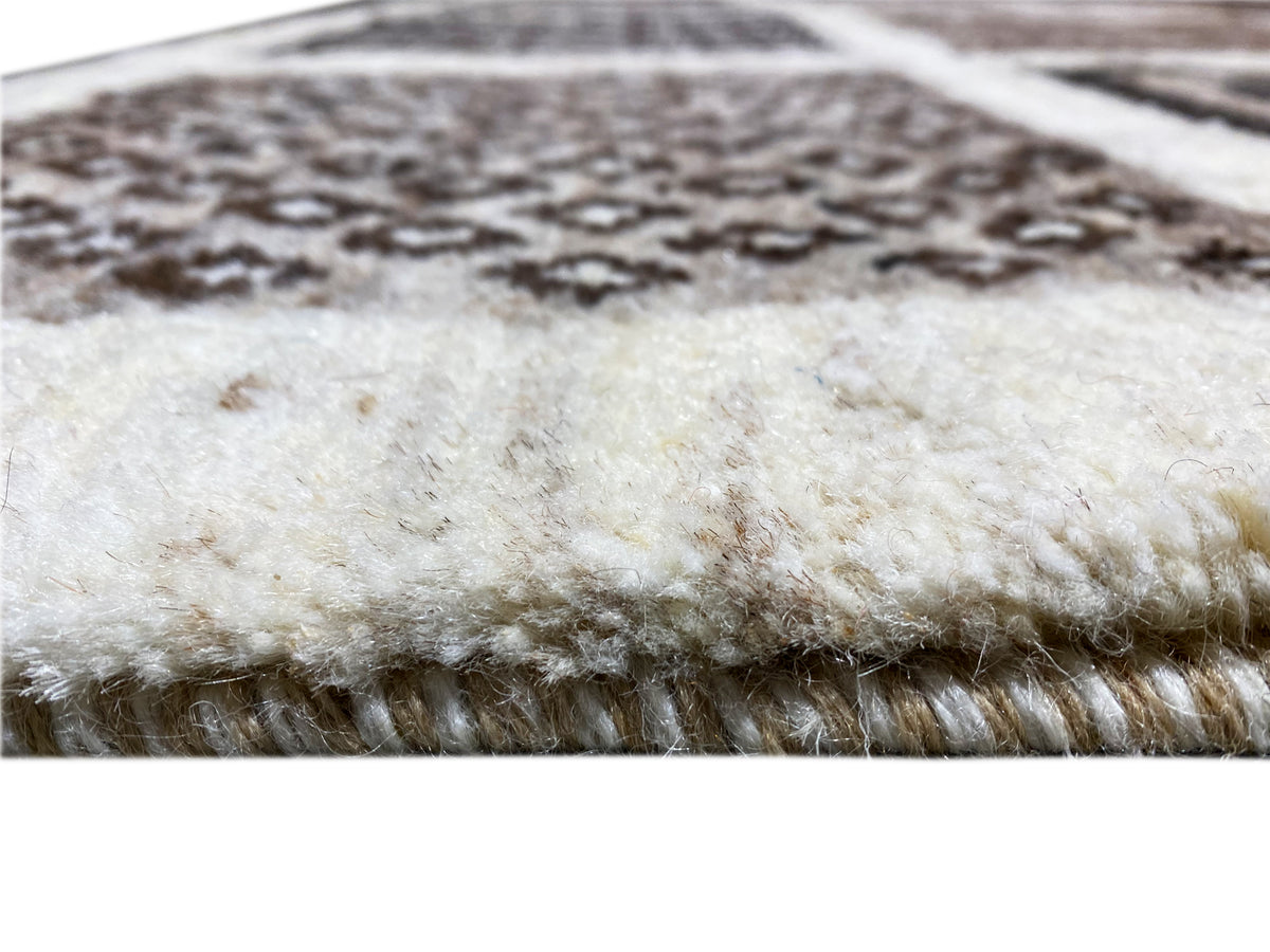 Gabbeh-Teppich 198x150 cm mit Flor und kurzen Fransen am Rand