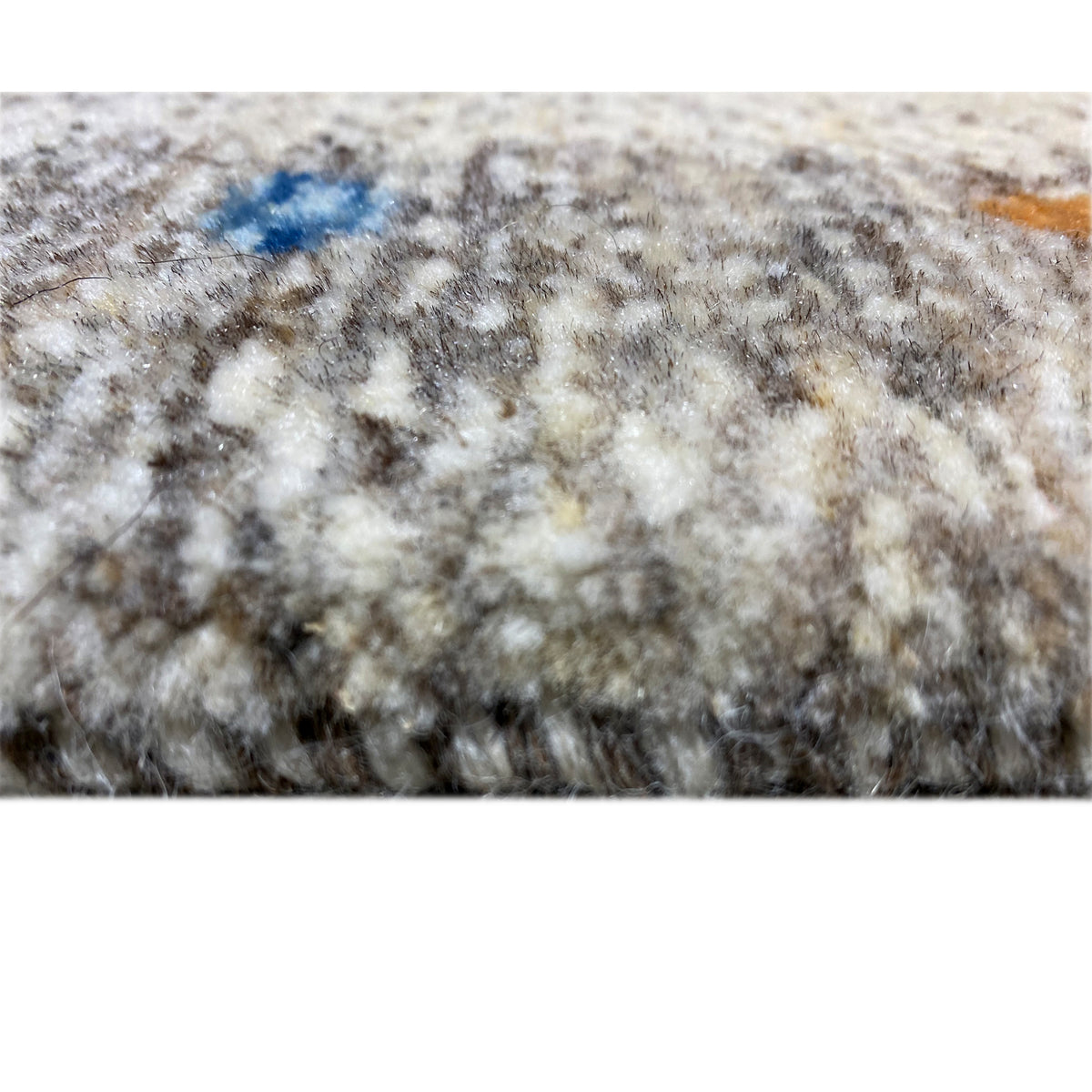 Gabbeh rug 176x118 cm Detail: dense pile with gray and cream-colored areas