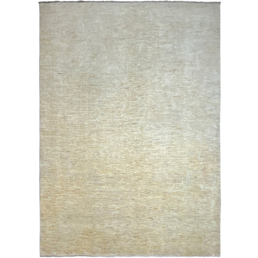 Gabbeh rug in light beige with a fine, even pattern and a straight edge