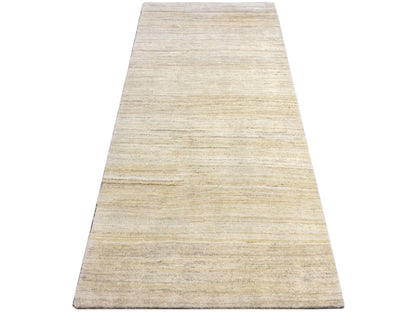 Gabbeh-Teppich in Naturtönen, rechteckig, feine Linienstruktur, 98x217 cm