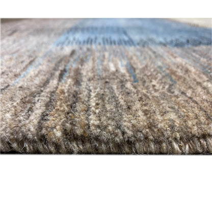 Gabbeh rug with a visible pile texture and dense edge finish