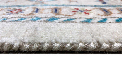 Gabbeh rug with a fluffy pile and fringes along the edge