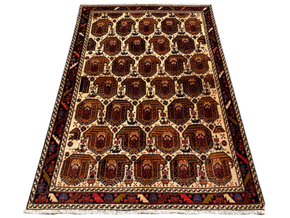 Shahre Babak carpet (154x105 cm), full-size carpet with medallions and a wide border