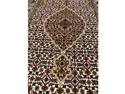 Indo Tabriz rug with medallion pattern, multicolored