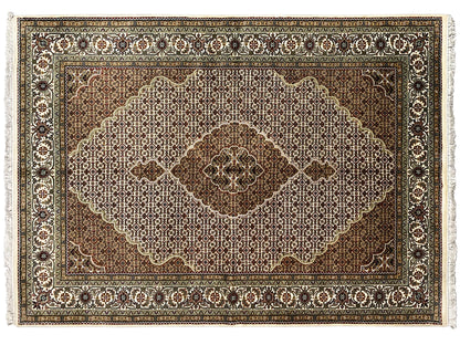 Indo Tabriz rug 245x170 cm, large medallion patterns on a dark background