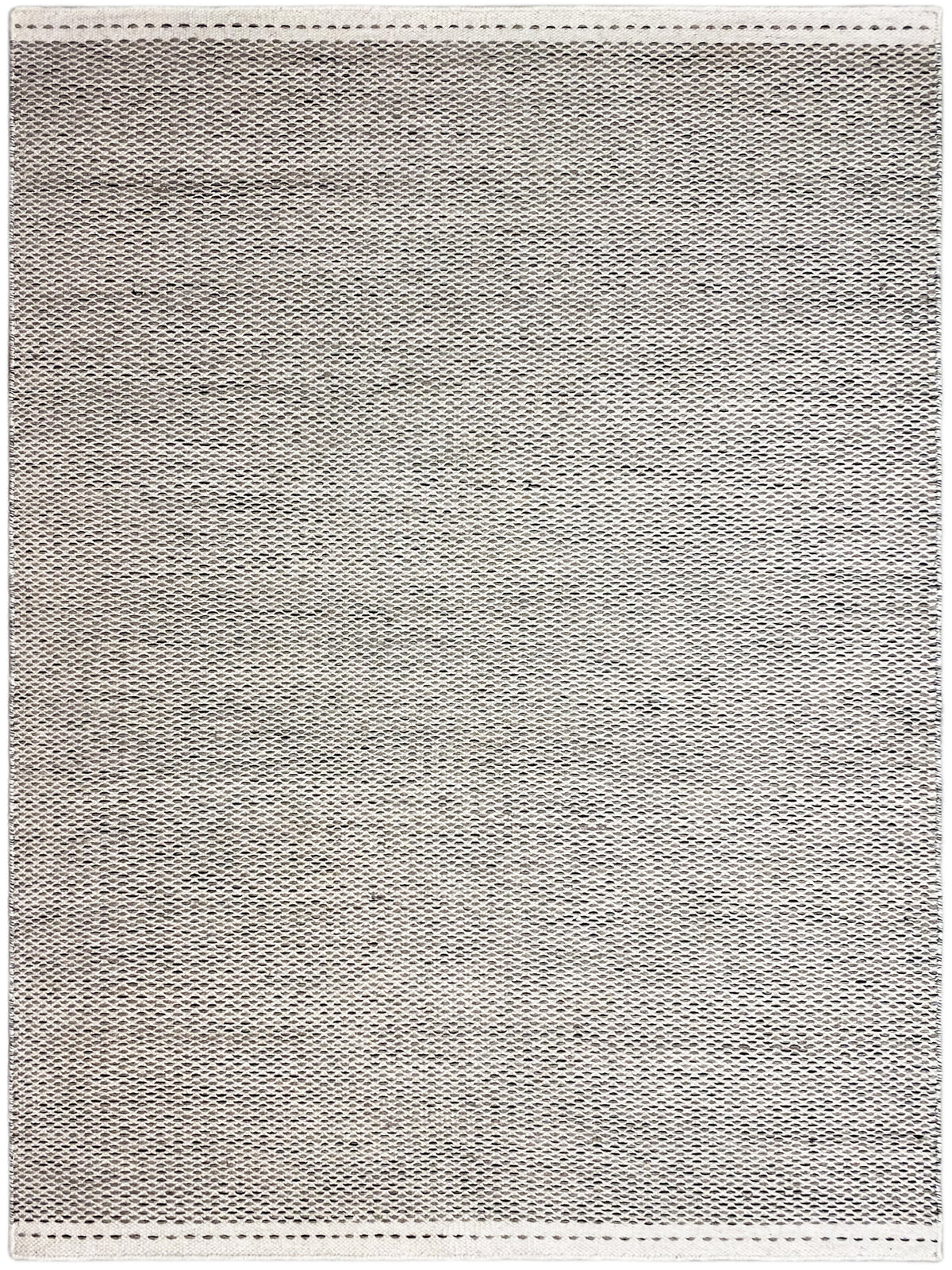 Silver kilim rug, rectangular, fine woven pattern, with a bound edge