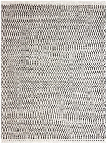 Silver kilim rug, rectangular, fine woven pattern, with a bound edge