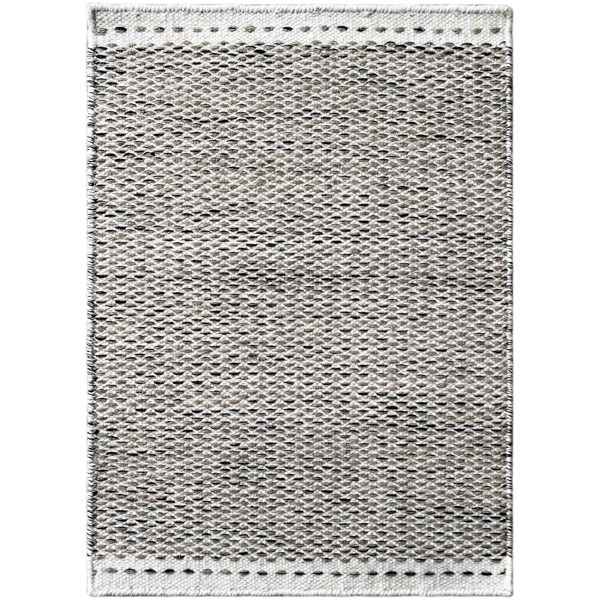 Gray kilim rug, 60x90 cm, with a bound edge and fine diamond pattern