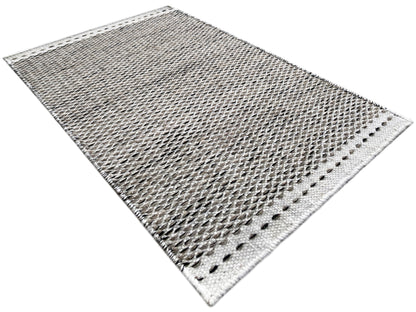 Gray kilim rug 60x90 cm, lying diagonally, uniform kilim weave pattern