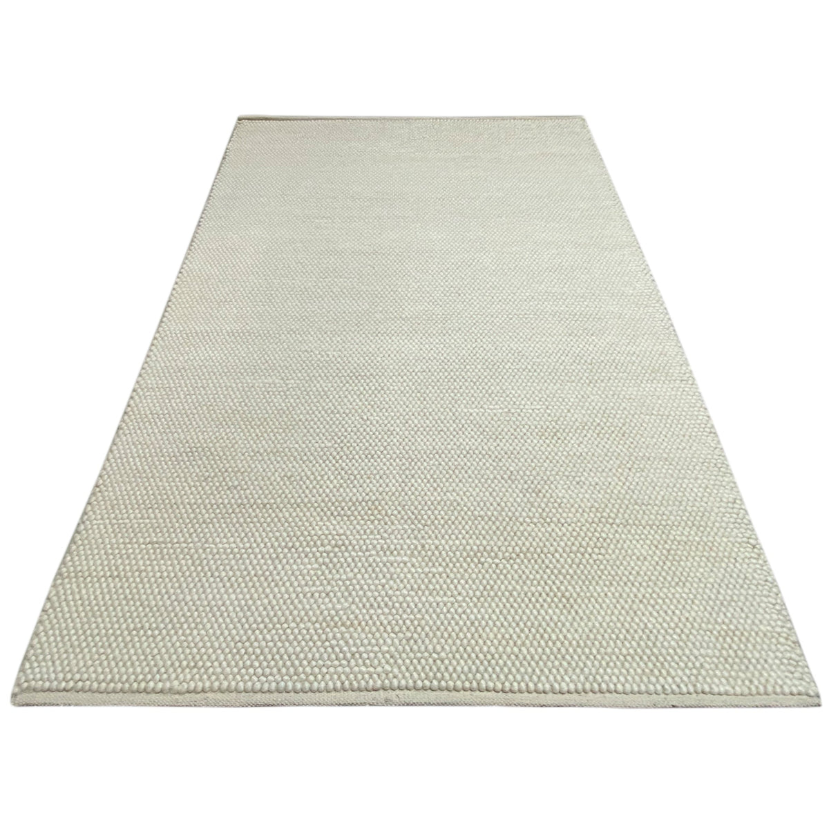 Rug, light beige, rectangular, evenly woven with a short pile height
