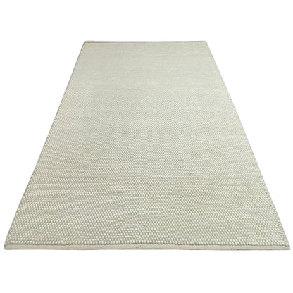 Rug, light beige, rectangular, evenly woven with a short pile height
