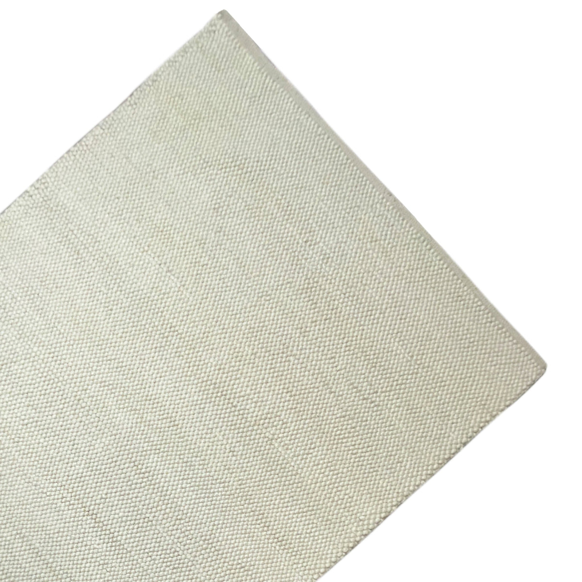 Rug, light beige, diagonal view, fine mesh grid, sharp edge
