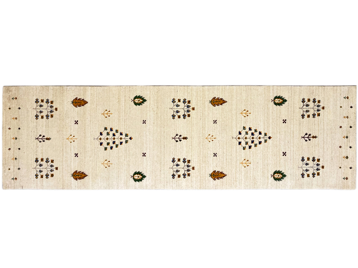 Loom Luri Läufer-Teppich 82x300 cm, langes schmalen Design mit wiederholten Schmuckmotiven.