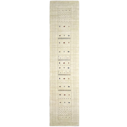 Loom Luri Läuferteppich 82x400 cm, beiger Läufer mit feinen mehrfarbigen Streifen