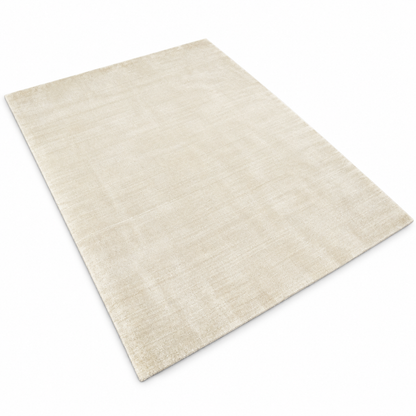 Loom Luri Teppich, cremefarbener rechteckiger Flachgewebe-Teppich