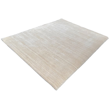 Gabbeh rug, natural, light beige, subtle striped design, square view
