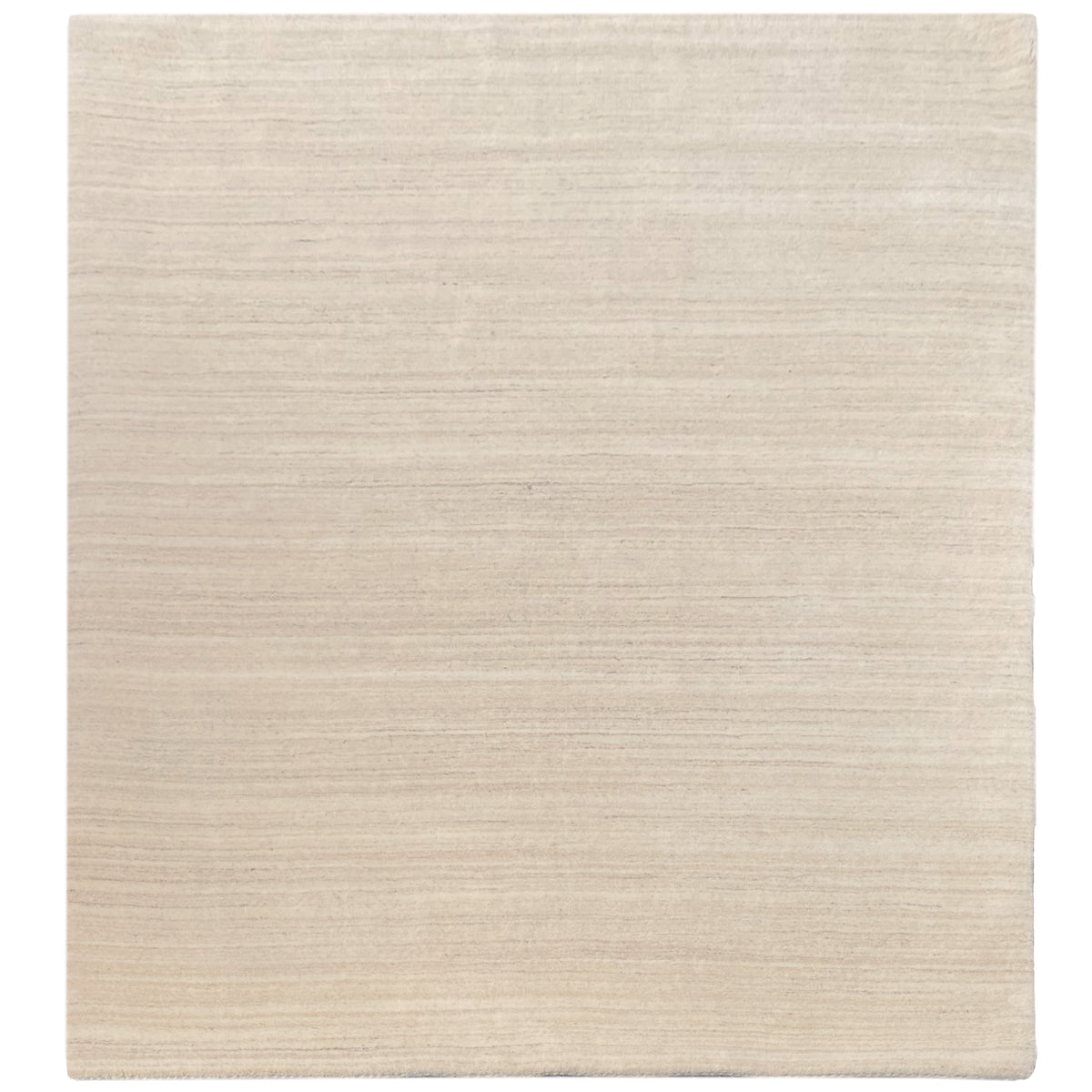 Gabbeh rug, natural, appearing square, light beige surface with fine lines